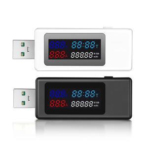 6in 1 USB 충전기 테스터 감지기, 전압 전류 측정기 전류계, 모바일 전원 감지 보조배터리 표시기