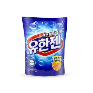 유한젠 분말형 산소계표백제 겸용 리필 1.4kg x 4개