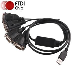 FTDI USB to DB9 수 RS232 RS 232, 4 포트 웨이 채널 어댑터 커넥터 직렬 컨버터 케이블