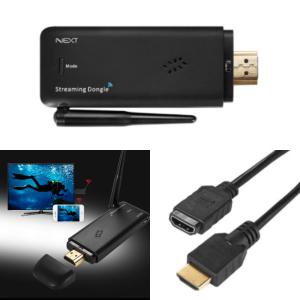 HDMI 무선미러링동글 1P 스마트폰 태블릿 TV 컴퓨터모니터 미라캐스트 회의발표 듀얼화면