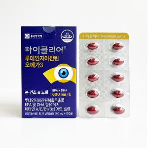 종근당건강 아이클리어 루테인지아잔틴 오메가3 600mg x 60캡슐 1개-