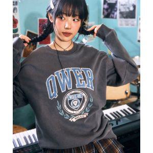 [후아유] [QWER X WAU] Signature Dyed Sweatshirt/WHMWE4T91U