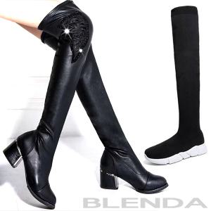 op0030/플랫 싸이하이부츠 3종3.3~6.5cm/KneeHigh Boots