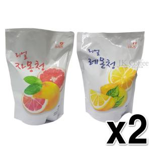 두레원 슬라이스 레몬청 / 자몽청 2kg (2개1세트)