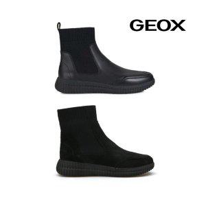 [제옥스](강남점)[GEOX]제옥스 여성 New 24F/W 컴포트 삭스 니트 앵클 부츠 누베 W1B4GAA0W11 블랙/W1B4...