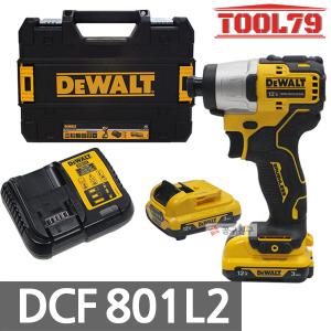 디월트 DCF801L2 충전임팩트드라이버 12V(10.8V) 3.0Ah*2개 충전임팩 컴팩트 임팩드라이버 1/4