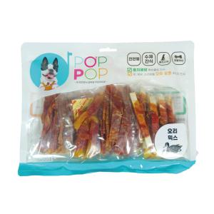 NEW POPPOP 뉴 팝팝 덴탈케어 애견간식 400g 오리믹스