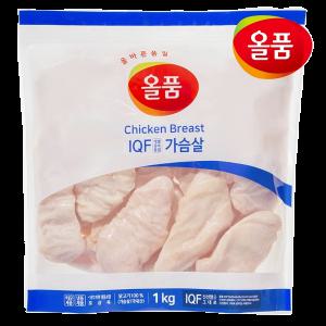 올품 IQF 냉동 통 닭가슴살 1kg x 10봉