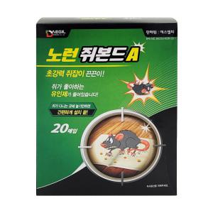 초강력 쥐잡이 끈끈이 노런쥐본드A 20매입