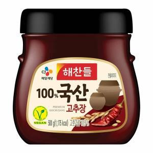 CJ 제일제당 [엄마맛집]해찬들 100% 국산고추장 500g K푸드 만능소스 비빔밥 한식재료 가을식재료