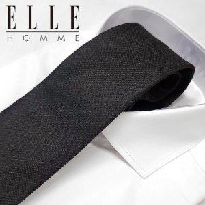 갤러리아 [ELLE HOMME] 엘르옴므 실크 자동/지퍼 넥타이 - 올드머니 다크그레이