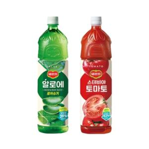 [한번에먹자] 델몬트 1.5L 2종(알로에3+토마토3) / 총 6페트