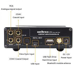 오디오젠더 듀얼 ES9038Q2M 오디오 디코더 헤드폰 앰프, QCC5125 블루투스 5.1 APTX-HD, LDAC 무손실 포맷