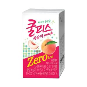 쿨피스 복숭아 제로 140ml x 72팩 테트라팩