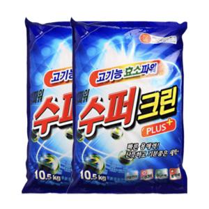 수퍼크린 세탁세제10kg.5 X 2개 가루세제 비트 스파크 세탁세제