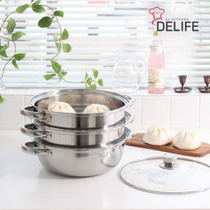 [디라이프] 스테인레스 IH인덕션 3단 찜전골냄비 (28cm) DLA-SP28