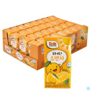 Dole 돌 하이 오렌지 주스 음료 어린이 120ml 32팩