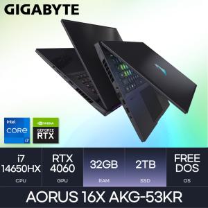 GIGABYTE 기가바이트 AORUS 16X AKG-53KR (D5-32GB/2TB) HMC