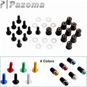 오토바이 카울 10개 M5x18mm 윈드스크린 Fairings 카울링 볼트 너트 패스너 나사 혼다 스즈키 야마하 가와