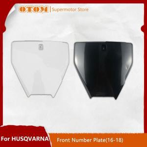 OTOM 오토바이 프론트 번호판 명판 플라스틱 커버 HUSQVARNA FC FE TC TE TX 125 150 250 350 450 액세서리