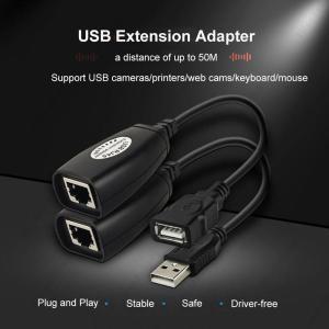 케이블 USB 2.0 수-암 이더넷 네트워크 익스텐더, 익스텐션 리피터 어댑터, 컨버터 Cat6 Cat5 Cat5e 6 Rj45