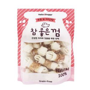 헬로도기 참좋은껌 우유치킨맛 15P/반려견/개껌/간식/강아지/대형견/치석/우