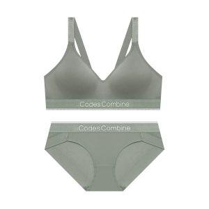 [매장정품] 코데즈컴바인 CODES COMBINE INNERWEAR 펑셔널 스포츠브라 팬티세트_라이트카키