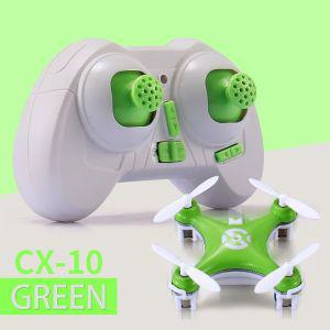 입문용 농업용 드론 CX-10 미니 2.4G 4CH 6 축 LED RC Quadcopter 장난감 헬리콥터 포켓 가벼운 어린이