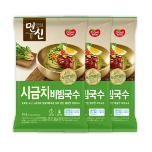 비빔국수 3봉 x 2인분(413g) 동원 면발의신 시금치 비빔 국수 면