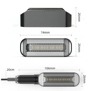 파파지아 바이크 안전 라이딩 LED 시그널 화이트 블루 레드 2pcs 전압 12V