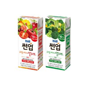 썬업 과일야채샐러드 200ml 레드12팩+그린12팩 무료배송