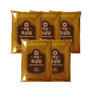 백설 흑설탕 1kg x5개