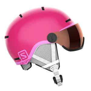 2223 SALOMON GROM VISOR GLOSSY PINK 살로몬 아동 바이저 스키헬멧