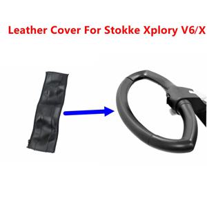 Stokke Xplory V6/X 유모차 용 Pu 가죽 핸들 커버, 유모차 범퍼 보호 케이스, 팔걸이 커버, 유모차 액세서리