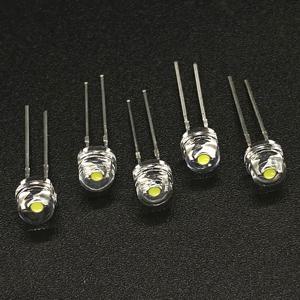 LED 밀짚 모자 샹들리에 크리스탈 램프 비즈, 빅 코어 칩, 6-7LM 발광 다이오드, DIY 조명, 흰색 5mm F5, 로트당 100 개