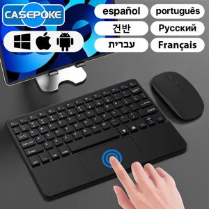 CASEPOKE 아이패드용 무선 키보드, 샤오미, 삼성, 화웨이, 안드로이드, iOS, 윈도우, 블루투스 키보드 및 마우스