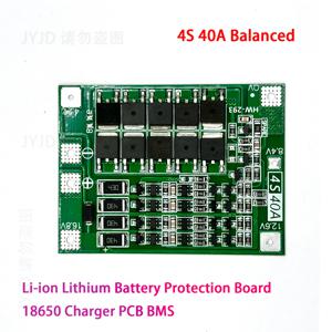 18650 리튬 이온 배터리 보호 보드, Lipo 셀 모듈 PCB BMS, 드릴 모터용 밸런스 포함, 4S, 40A, 14.8V, 16.8V