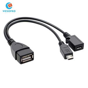 WESOPRO 파이어 스틱용 OTG 케이블 교체, 안드로이드 휴대폰 태블릿 마이크로 USB 호스트, 마이크로 USB 전원, 4K 호환, 2 in 1