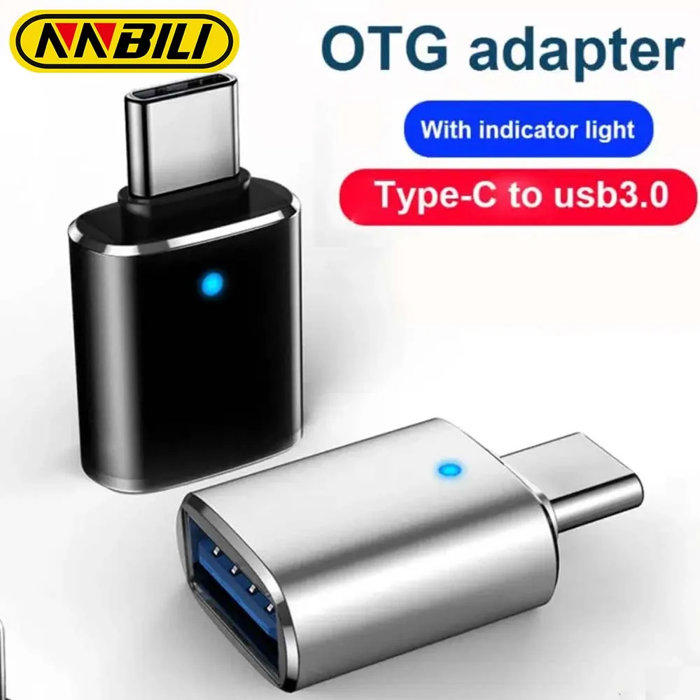 NNBILI USB 3.0 C타입 OTG 어댑터, 맥북, 샤오미, 삼성 S21 OTG 커넥터용 수-USB 암 변환기, 1-3 개