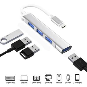 USB 타입 C 허브 USB3.1 멀티 4 포트 4 1 USB C 허브 알루미늄 합금 스플리터 어댑터 OTG 삼성 맥북 프로 에어 PC 노트북