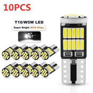 LED 168 194 신호 램프, 자동차 인테리어 지도 돔 조명, 주차 위치 조명, 캔버스 4014 26SMD, W5W, T10, 10 개