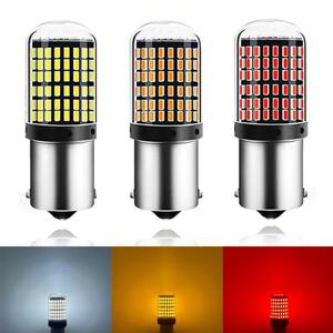 자동차 LED 1156, 방향 지시등, 144SMD 캔버스 램프 전구, BA15S, P21W, BAU15S, PY21W, T20, 7440, W21W, 3157, 1157, P21, 5W, W21, 5W, 2 개