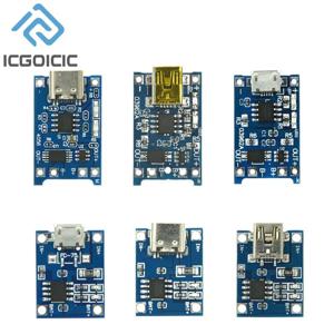 18650 리튬 배터리 충전 보드, 미니 마이크로 USB C 타입 충전 모듈, 보호 기능 포함, TP4056 리튬 충전, 10 개, 5V 1A