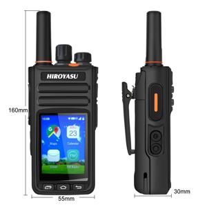 HIROYASU HI-B8 WIFI 2G 3G 4G LTE 젤로 PoC FM 워키토키, 터치 스크린, 안드로이드 9.0, 전화 통화, GPS 음성 레코드, 2GB + 16GB, 2.4 인치