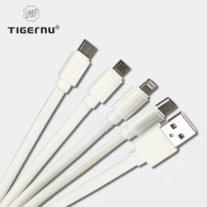 Tigernu-새로운 4.0A USB 케이블 3 인 1 빠른 충전 IOS/타입-C/안드로이드 슈퍼 데이터 케이블, 일반 보다 빠름