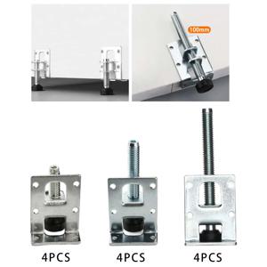 휴대용 레벨러 발 소파 다리 테이블 다리 익스텐더, 강철 책상 다리 라이저, 주방 홈 침실 소파 책상용 레벨링 발, 4 개