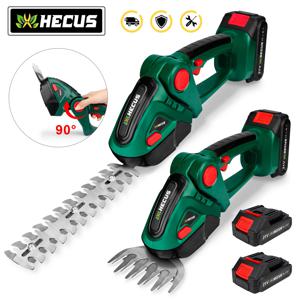 HECUS 전기 헤지 트리머, 휴대용 가정용 잔디 예초기, 정원 가위, 전동 공구, Makita 18V 배터리용, 20000rpm, 2 in 1