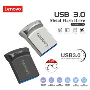 레노버 고속 USB 3.0 메탈 플래시 드라이브, 512GB 펜드라이브, 방수 USB 펜 드라이브, 미니 USB 메모리 스틱, 키 링 포함, 2TB, 1TB