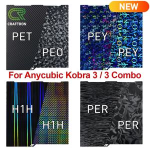 Anycubic Kobra 3 빌드 플레이트, 양면 용수철 스틸 PEO PET 시트, 가열 베드 업그레이드, 3D 프린터 액세서리 부품, 256x268mm