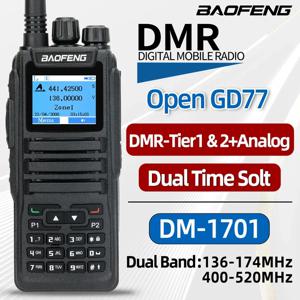 Baofeng DMR DM 1701 디지털 워키토키 듀얼 모드 아날로그 양방향 라디오 오픈 GD77 듀얼 타임 슬롯 티어 1 2 햄 라디오 DR 1801